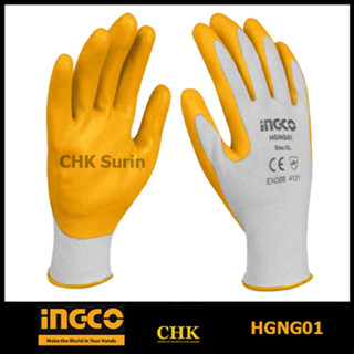 INGCO HGNG01 ถุงมือยาง ไนไตรส์ ( Nitrile Gloves )