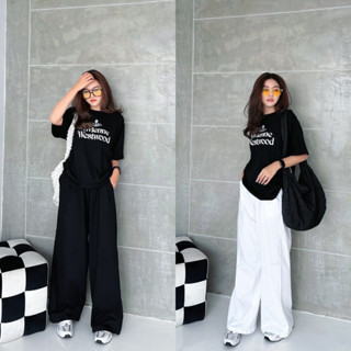 New Collection !!!! Vivienne Westwood Oversize Set  เซทเสื้อคอกลมแขนสั้น ทรง oversize สกรีน vivienne westwood