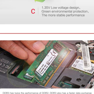 【การจัดส่งในกรุงเทพฯ】Kingston แล็ปท็อป RAM DDR3L 4GB 8GB DDR3 1333MHZ 1600MHZ หน่วยความจำ SODIMM สำหรับโน้ตบุ๊ก