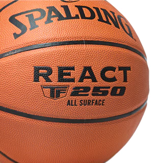 [Spalding ของแท้ 100%] รุ่น React-250 หนัง PU ลูกบาสมาตรฐานการแข่งขัน