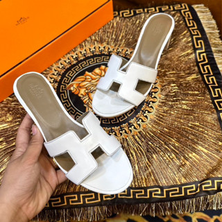 3สี HERMES SANDALS SHOES งานออริ รองเท้าแตะ มีส้น หนังแท้ เรียบหรู ชนช็อป คุณภาพดีมาก เทียบแท้  แอรืเมส เฮอเมส