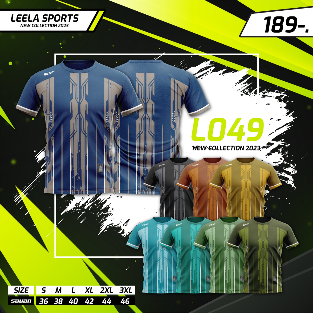 Victory เสื้อคอกลมพิมพ์ลาย New collection รุ่น L-049