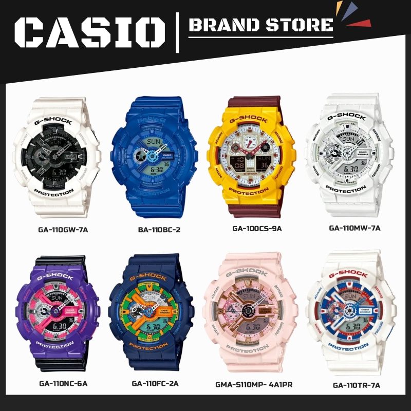 (ส่งฟรี) CASIO G-SHOCK WATCH รุ่น GA-110GW-7A GA-110MW-7A คาสิโอ ดู นาฬิกาข้อมือผู้หญิง นาฬิกาข้อมือ