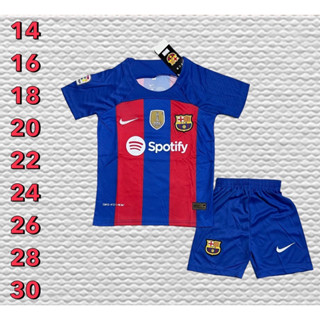 ชุดบอลเด็กทีมบาร์เซโลนาใหม่2022/2024 ได้เสื้อ+กางเกง