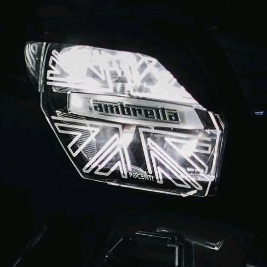ใหม่ !!การ์ดไฟหน้า Lambretta X300 X200 งานคุณภาพ Design สวย ลงตัว เป็นได้ทั้งกริว และฟิล์มในตัวเดียว  : Pocenti Scooter