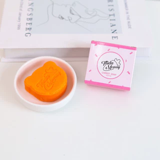 สบู่แครอท2ก้อน(แพ็คเกจใหม่)ขนาด60g. แบรนด์โมเม