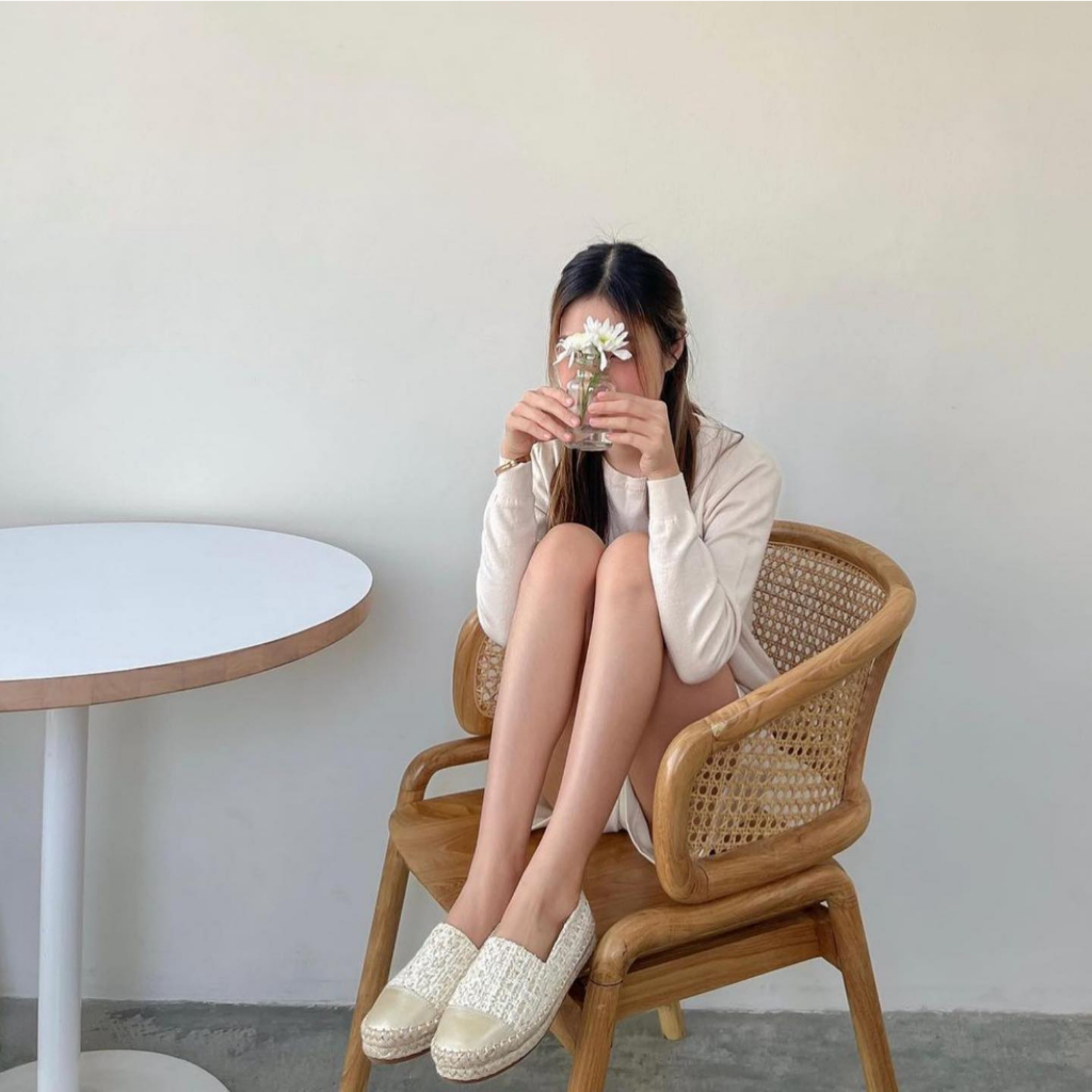 MINX รุ่น Chloe tweed extra soft รองเท้าพื้นสาน พื้นนุ่ม ลายผ้าลิมิเตด minxshoes