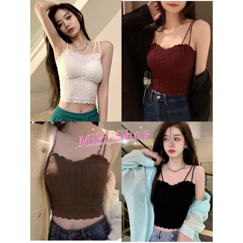 *Miki-Shop *พร้อมส่งเสื้อสายเดี่ยวงานหรูใส่สวยเซ็กซี่มาก ห้ามพลาดนะจ๊ะM5012*