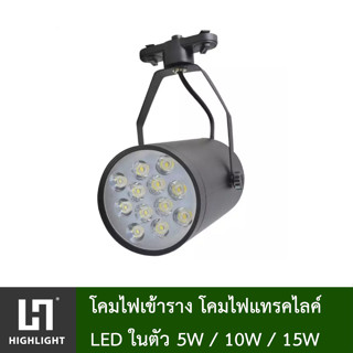 ไฟแทรคไลท์ Track light โคมไฟติดแป้น โคมไฟส่องเฉพาะจุด ไฟส่องสินค้า LED 15W ไฟ AC220V แสงขาว-วอร์ม รุ่น JP6-2T-BK-15W