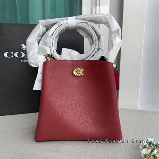 👑ผ่อน0%~แท้100%👑C3766 กระเป๋าสะพาย Coach Willow Bucket Bag In Colorblock