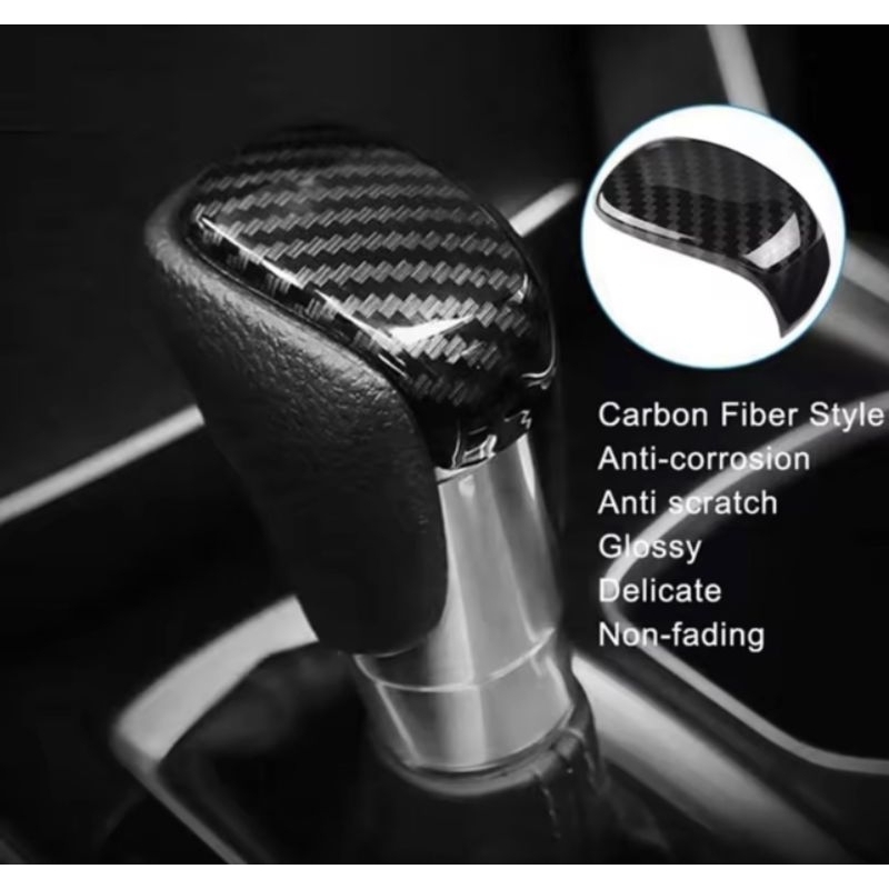 Honda New HRV 2022 / Accord 2018-ปัจจุบัน ชุดแต่ง ครอบหัวเกียร์คาร์บอน (วัสดุโลหะ) ฮอนด้า เอชอาร์วี 