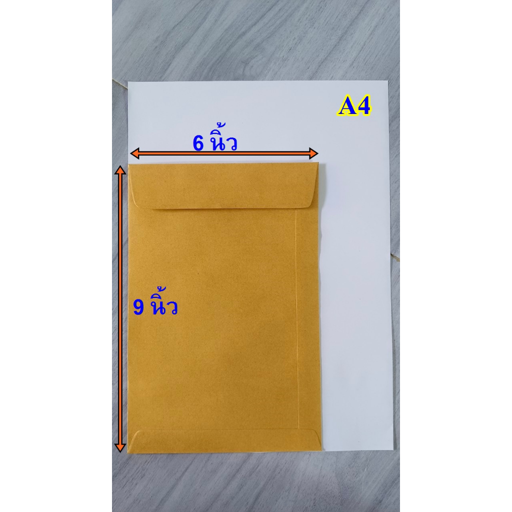 ซองน้ำตาล 6x9 นิ้ว (15x23 ซม.)