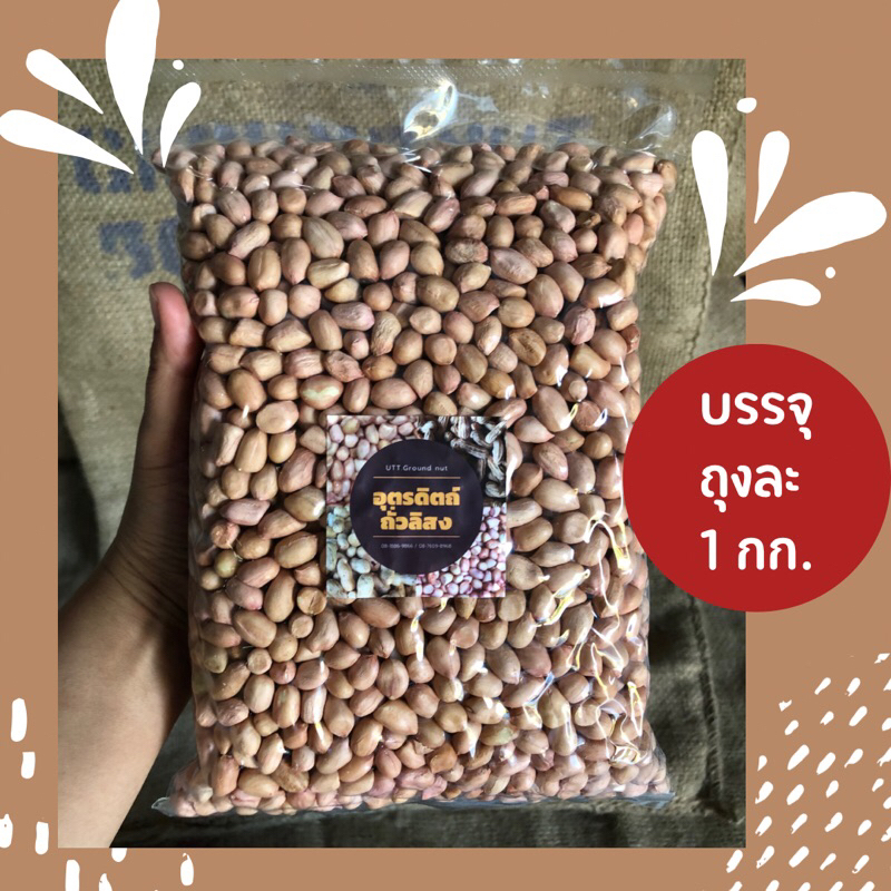 ถั่วลิสง ไซส์ใหญ่ คัดเกรด สวย สด ใหม่ บรรจุ 1 กก.