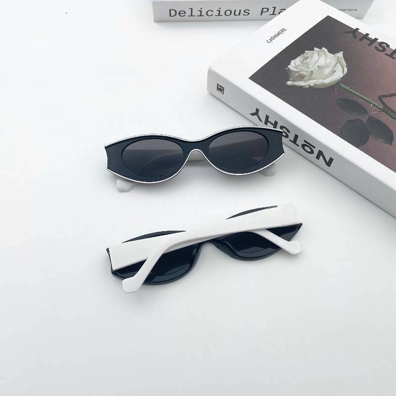 🇹🇭พร้อมส่งจากไทย🇹🇭✨NEWแว่นกันแดดแฟชั่น แนวเกาหลี ขอบ2สี สุดพีค ป้องกันUV400 UVA UVB รุ่นKR3 - รูปที่ 2