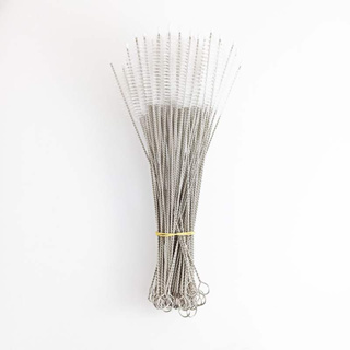 แปรงล้างหลอดดูด จุกนม ขนไนล่อน ไม่ทำให้เป็นรอย สแตนเลส แปรงถ้วย Stainless steel soft straw straw brush