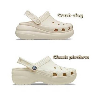 CROCS Classic Platform &amp; Crush Clog มาใหม่ สินค้าพร้อมส่งจากไทย ส้นสูงเด้ง 2 นิ้ว นุ่มๆ สำหรับสาวๆ รองเท้าผู้หญิง งานนอก