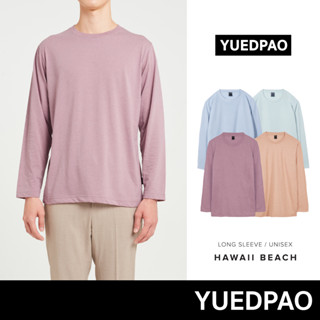 Yuedpao No.1ผ้านุ่ม ไม่ย้วย ไม่หด ไม่ต้องรีดUltrasoft Non-Iron เสื้อยืดเปล่า  เสื้อยืดแขนยาว Set Hawaii Beach