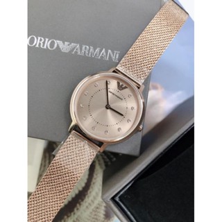 🥰⌚นาฬิกา 𝐄𝐌𝐏𝐎𝐑𝐈𝐎 𝐀𝐑𝐌𝐀𝐍𝐈 💯 %สวยสีrose gold
สายถักหรูหรามากก