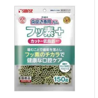 ขนมขัดฟัน ไขมันต่ำ มีคลอโรฟิลล์Marukan MARUKAN Gontas toothpaste gum fluorine plus chlorophyll containing low fat 150g