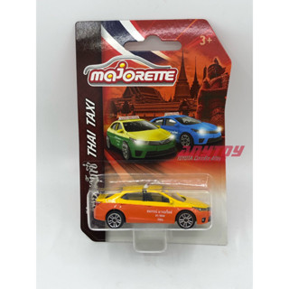 โมเดลรถแท็กซี่ สีเขียวเหลือง MAJORETTE TOYOTA COROLLA ALTIS THAI TAXI ASST. (1:60)