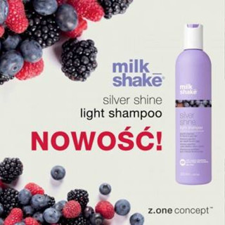 Milk Shake Silver shine light shampoo 300 ml แชมพูม่วงสำหรับผมโทนเทา โทนบลอนด์ หรือผมขาว