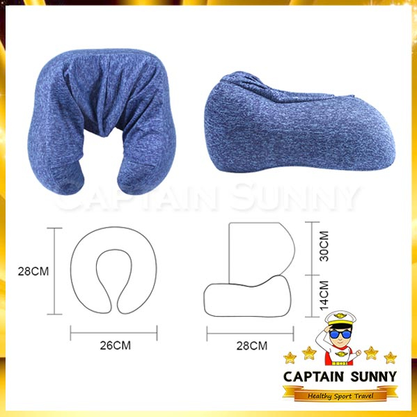 หมอนรองคอ Memory Foam มี Hood ม้วนเก็บได้ Free!! ถุงผ้า