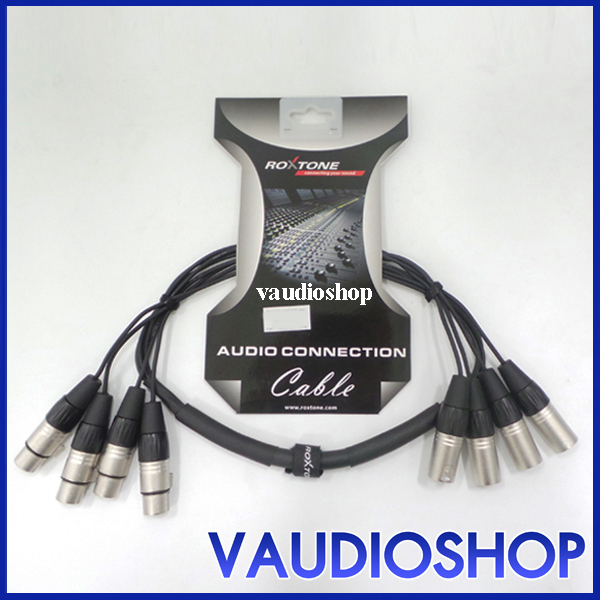 1M XLR ผู้4+XLRเมีย 4 ยาว 1เมตร ROXTONE MUC020L1 สายสัญญาณ XLRผู้+XLR เมีย (รวม8หัว)