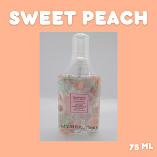 MINISO Fragrance Body Mist  สเปรย์น้ำหอม ฉีดผิวกาย กลิ่น Sweet Peach 75 ml