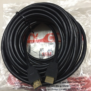 CABLE HDMI 15 เมตร เวอร์ชั่น 1.4vผู้ผู้ สายสัญญานภาพ อุปกรณ์ต่อพ่วงคอมกับจอ สายสีดำหนาเส้นใหญ่ สายหนาได้มาตราฐาน