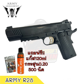 บีบี กันระบบแก๊สR28 Kimber Warrior ดำ - ARMY Armament