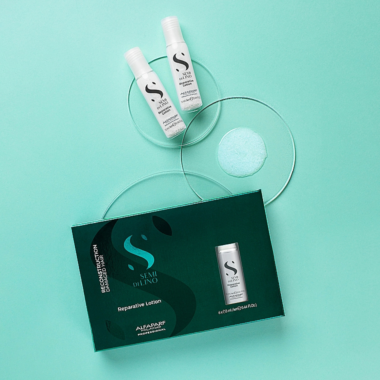 Alfaparf Reconstruction damage hair repairative lotion 6 x 13ml ทรีตเม้นท์รูปแบบโลชั่นใส่ผมแบบไม่ต้อ