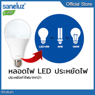 Saneluz 50 หลอด หลอดไฟ LED 18W Bulb แสงสีขาว แสงสีวอร์ม หลอดไฟแอลอีดีหลอดปิงปอง ขั้วเกลียว E27 หลอกไฟ ใช้ไฟบ้าน 220V led