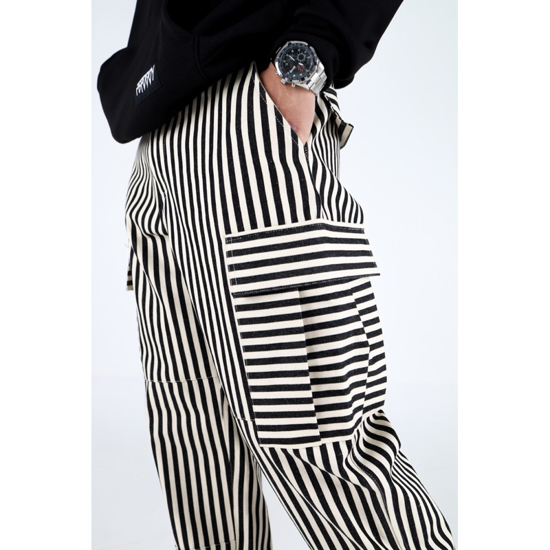 ZEROBOY “ DENIM STRIPES CARGO ” คาร์โก้ลายทาง #4