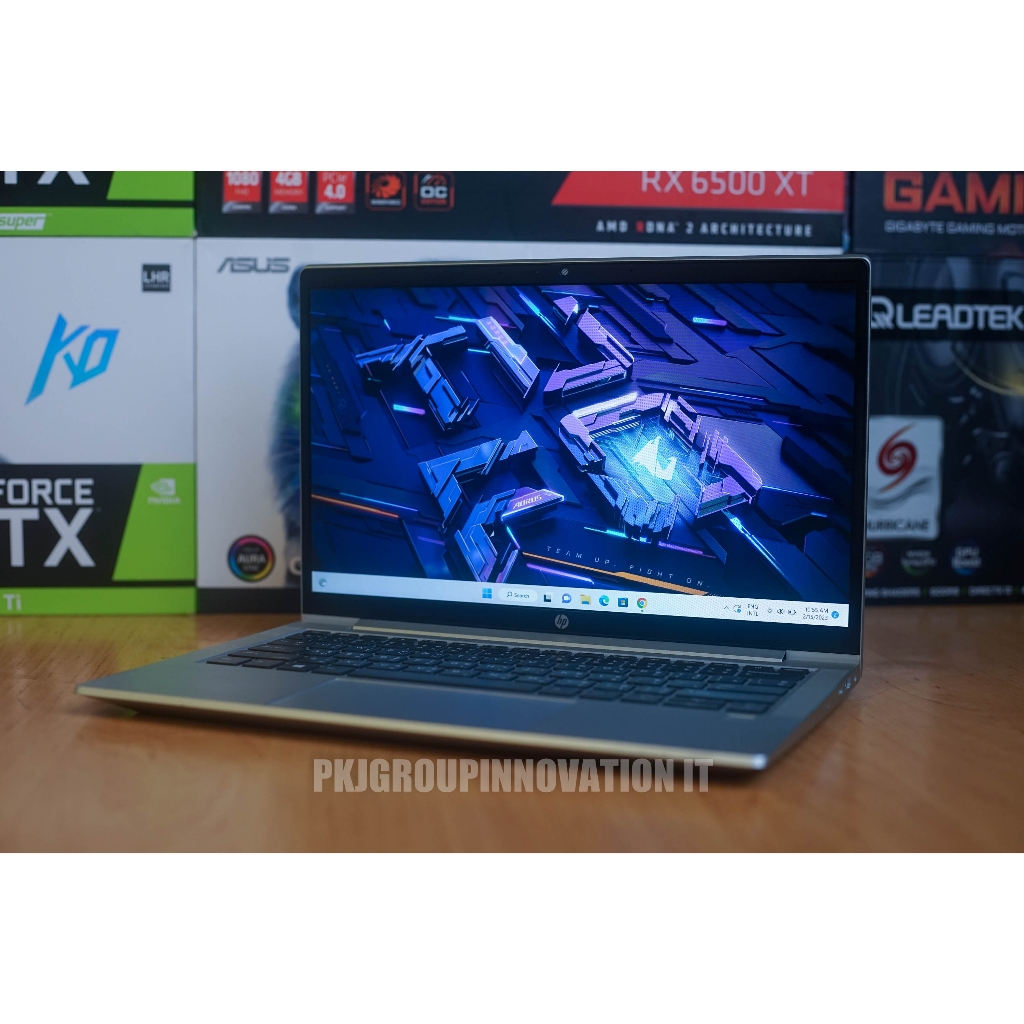 โน๊ตบุ๊คทำงานมือสอง HP Probook 635 Aero G7 Ryzen 7 4700U R16 GB SSD512 ***ตำหนิขาจอโยก,รอยตามมุมเครื