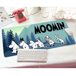 MOOMIN 6P    แผ่นรอง คีย์บอร์ด รองคีย์บอร์ด keyboard    ลาย MOOMIN 6P     ขนาด 30 x 70 cm แผ่นหนานุ่ม มียางกันลื่น  PMYL