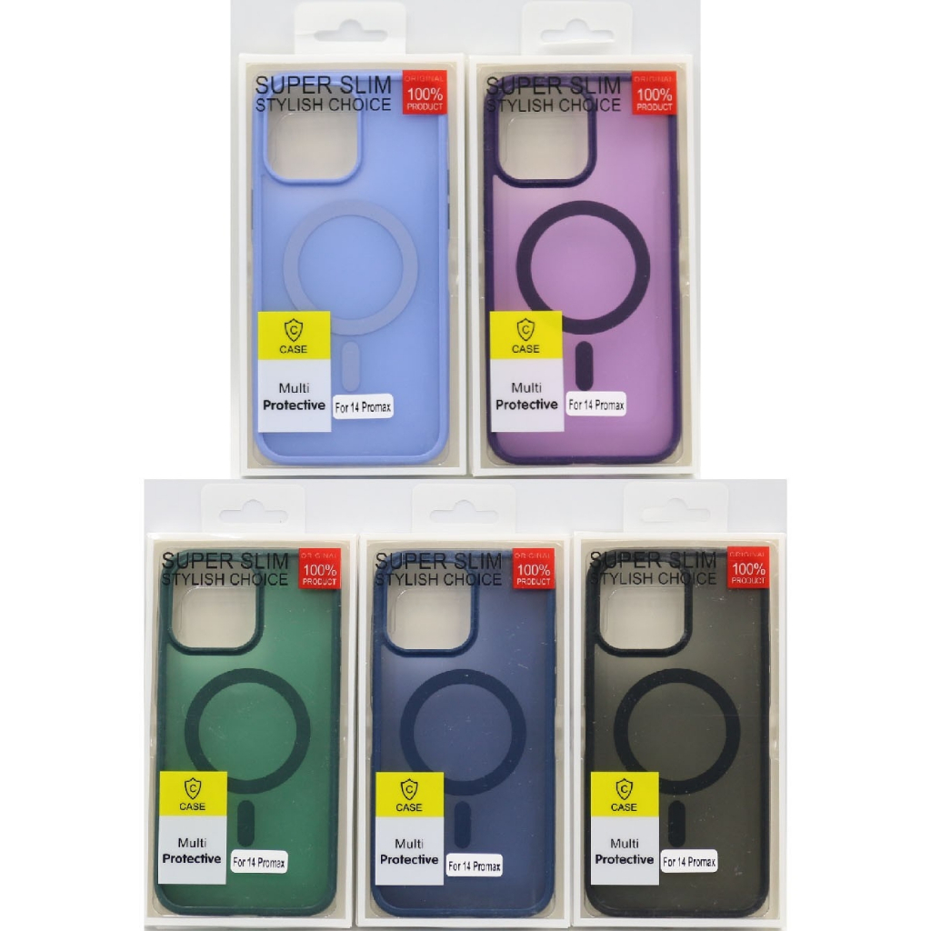 🔥Sale🔥เคสไอโฟน 14Promax / 14Pro Case Mag Super Slim ชาร์จแม่เหล็ก หลังแข็ง ขอบนิ่ม บาง (พร้อมส่ง)