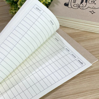สมุดรายรับรายจ่าย สมุดบันทึก ขนาด A5 สมุดปกน้ำตาล ปกอ่อน เนื้อในกรีนรีด พร้อมส่ง