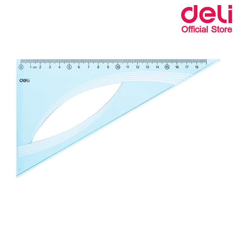 ไม้บรรทัดสามเหลี่ยม Deli เรขาคณิต 60 องศา 18cm (แพ็ค 1 ชิ้น) เครื่องเขียน อุปกรณ์การนักเรียน ไม้สเกล อุปกรณ์สำนักงาน
