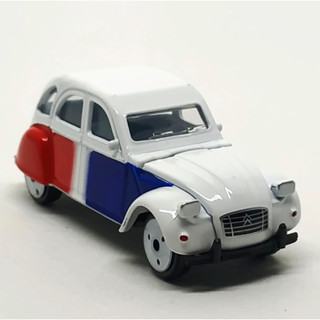 Majorette Citroen 2CV White/Blue/Red ล้อ VIN3DW Scale 1/64 (8cm) ไม่มี package