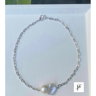 S925 chain Baroque Pearl Pendant