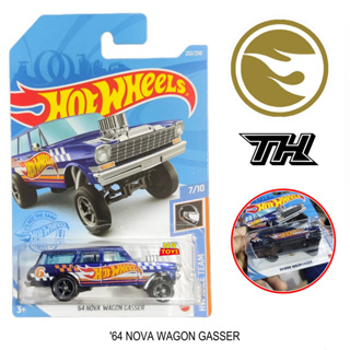 64 NOVA WAGON GASSER ( SUPER TREASURE HUNT STH ) โมเดลรถเหล็ก Hot wheels ของแท้ โมเดลรถเหล็ก hotwheels