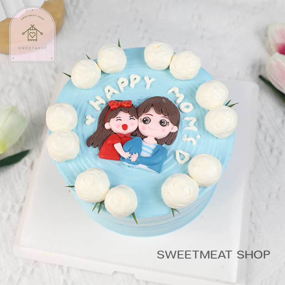 โมเดล ตุ๊กตา แม่ลูก วันแม่ เค้กวันเกิด แต่งเค้ก (ทานไม่ได้)
