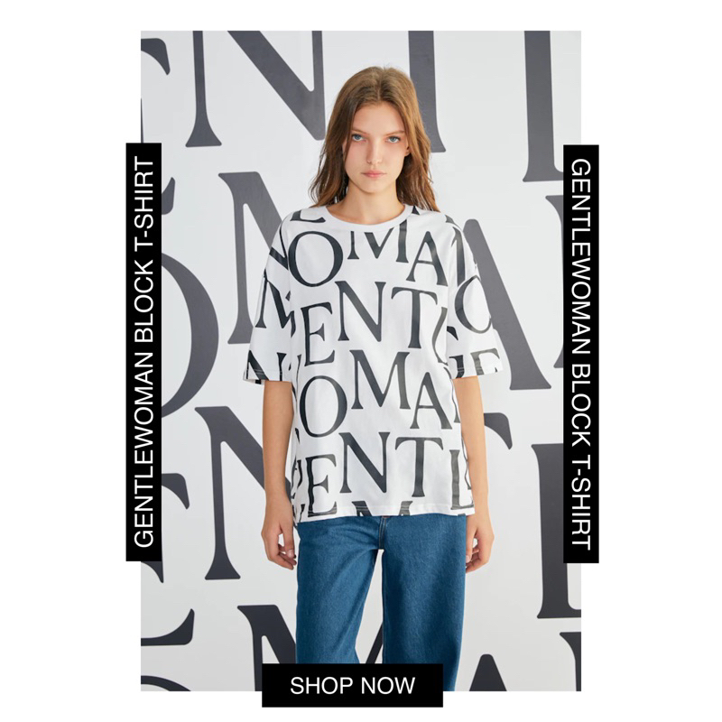 [พร้อมส่ง] 🔳 GENTLEWOMAN BLOCK T-SHIRT - เสื้อยืด Oversize GW