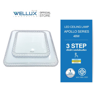 WELLUX โคมไฟเพดานติดลอย 3 แสง  ขนาด 48W LED CEILING LAMP 3 STEP  รุ่น APOLLO SERIES