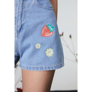 Fruit basket Denim​ Shorts​ size​S​#gentlewomen​#กางเกงยีนส์ขาสั้น#ของแท้100%#ไม่แท้ยินดีคืนเงิน