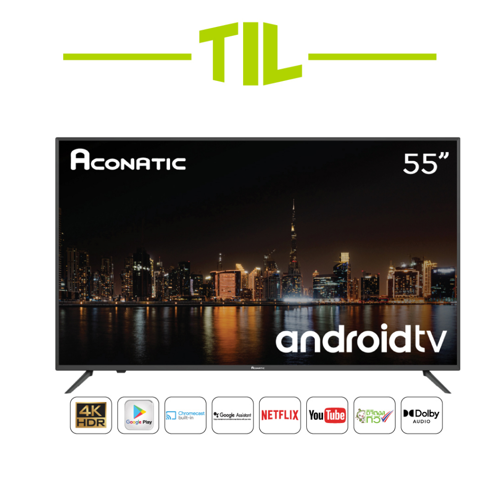 Aconatic LED Android TV 11.0 4K UHD แอลอีดี แอนดรอย ทีวี ขนาด 55 นิ้ว รุ่น 55US500AN (รับประกัน 3 ปี)