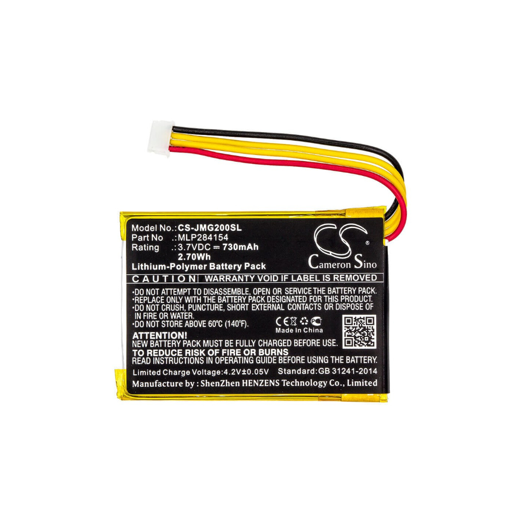 ขายแบตเตอรี่อะไหล่ CS-JMG200SL สำหรับเปลี่ยน สำหรับ JBL, Go 2, Go 2h