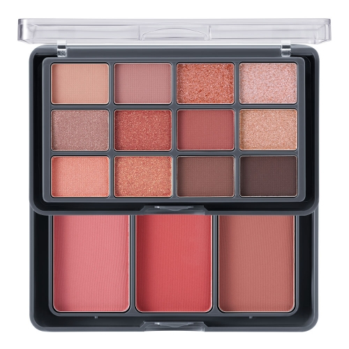 OD1045 ODBO EYESHADOW&BLUSH โอดีบีโอ เซตแต่งหน้า อายแชโดว์ 12 สี+บลัชออน 3 สี - รูปที่ 4