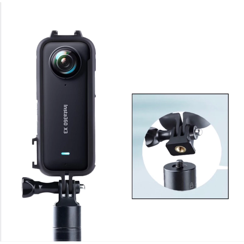 เคส พลาสติก สำหรับ INSTA360 X3 มีช่องHotShoe 2 ช่อง  PLASTIC Protective Case เฟรม Frame thumbnail 7