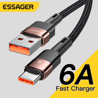 Essager 6A 66W USB Type C สายชาร์จเร็ว สําหรับ Samsung Xiaomi USB Type C ส่งด่วน1-2วัน